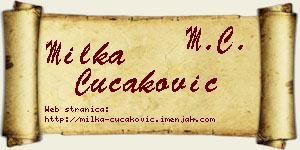 Milka Čučaković vizit kartica